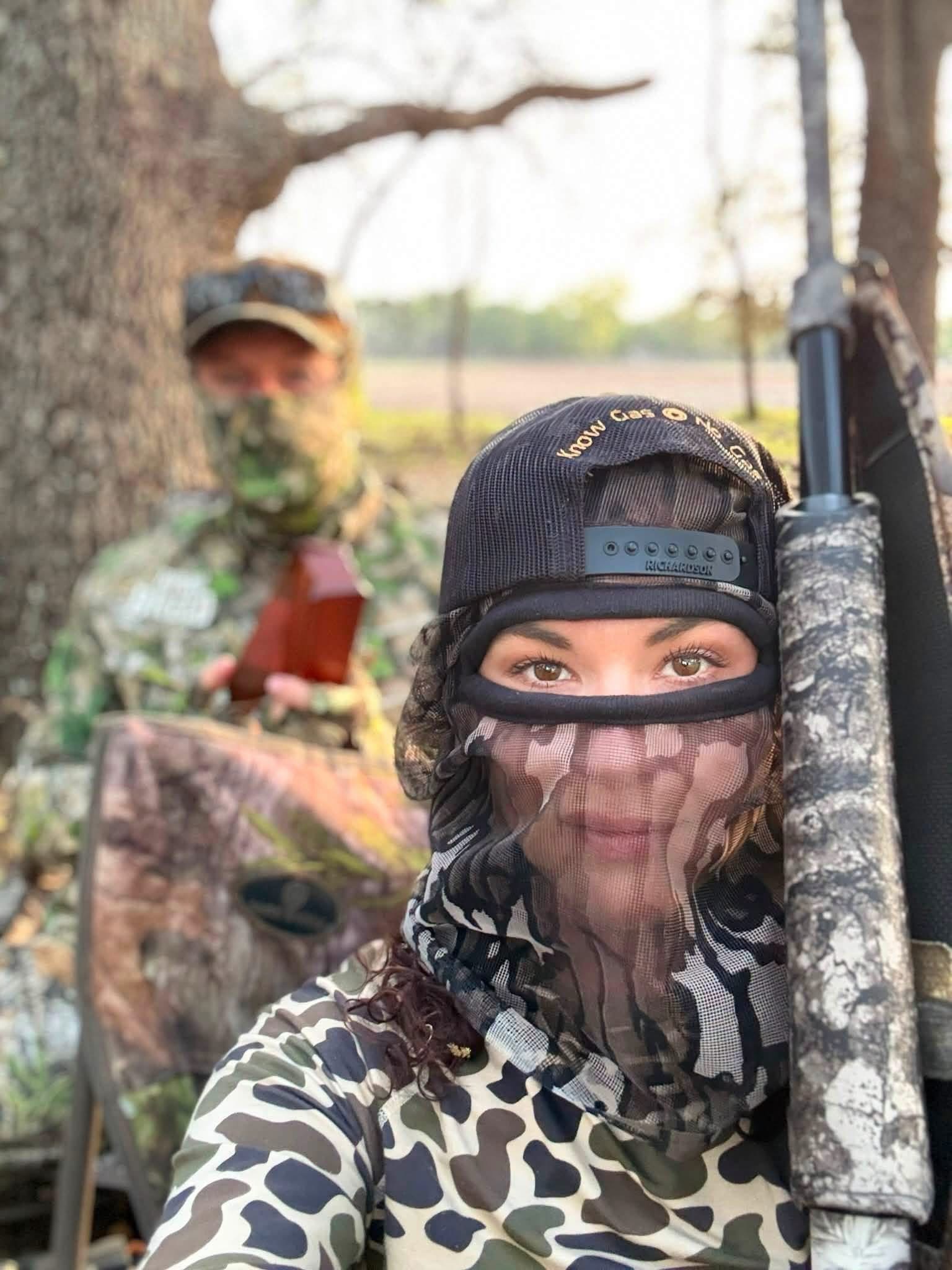 Hunters in camouflage during a Pope Brothers turkey hunt